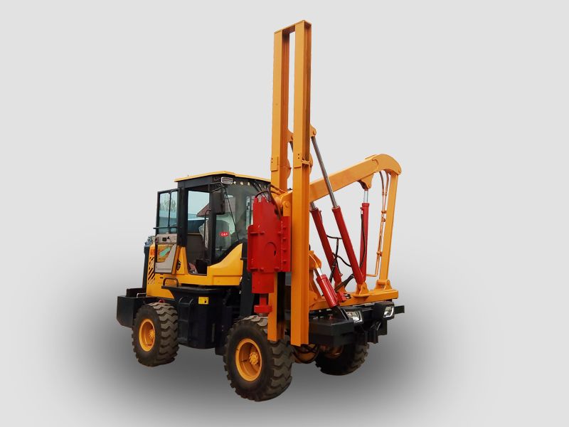 鏟車(chē)式護欄打樁機