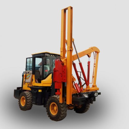 鏟車(chē)式護欄打樁機