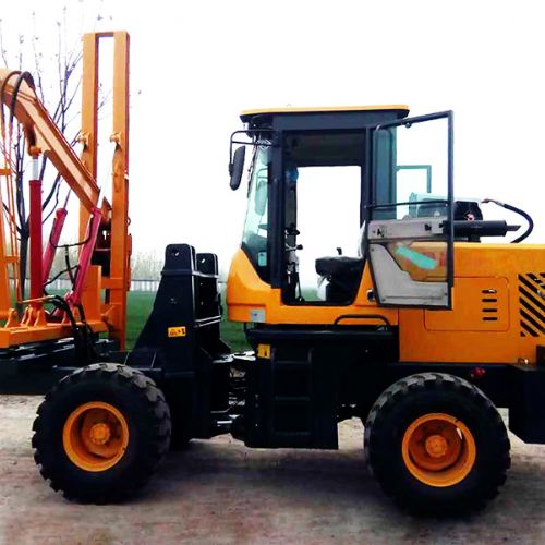 鏟車(chē)式護欄打樁機